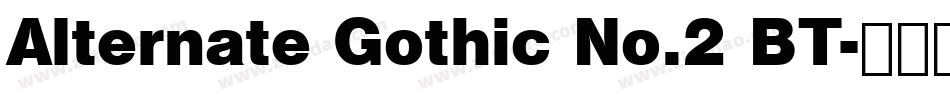 Alternate Gothic No.2 BT字体转换